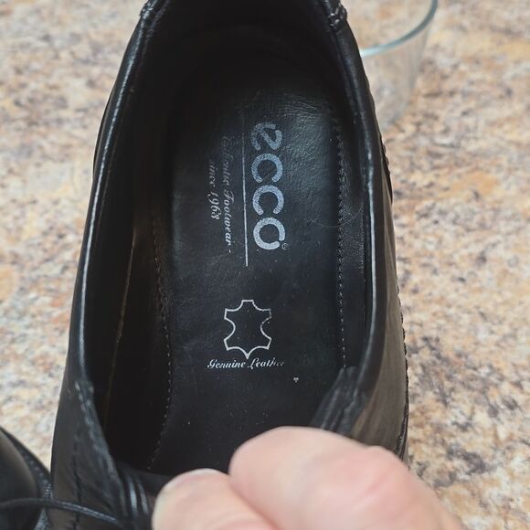 ECCO Classic Black Brogue Oxford Dress Shoes – Premium Leather Men’s Size 42 main image 9